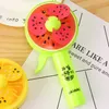 Watermeloen Gekleurde Print Mini Fans Zomer Kinderen Hand Hold Druk Zachte Bladeren Fans Kinderen Nieuwe Cool Outdoor Toys Meisjes Creatieve Schattige Geschenken