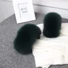 Real Fox Fur Manschetter Kvinna Avtagbar 100% Natural Fox Fur Sleeves för Kvinnor Ärmar Äkta Fox Hårmanchett