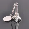 الفضة برج ايفل سلسلة المفاتيح باريس برج إيفل حلقة مفاتيح الفرنسية تذكارية نموذج قلادة مفتاح سلسلة 50PCS OOA4607