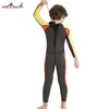 Crianças traje de mergulho 2.5MM Neoprene Wetsuit crianças para meninos das meninas mantem-se morno Uma peça protecção mangas compridas UV Swimwear