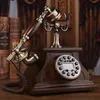 High-grade solid wood European antique telephone home living room fashion creative landline American retro old Chinese phone