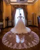 Splendidi veli da sposa lunghi 3 m con bordo in pizzo veli a uno strato lunghezza cattedrale con pettine velo da sposa in tulle