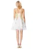 Grace Karin Court Blanc Cocktail Robes De Bal Chérie Or Appliques Robes Formelles Cocktail Jurk Tulle Coctail Robes DH374