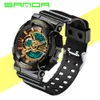 2018 Rushed Mens Led Digital Watching Nowa marka Sanda Watches G Style Watch Waterproof Sport Wojskowy THOCK FOR MEN HOMBRE1884