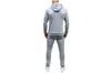 Abbigliamento da uomo Tute Felpe sportive Pantaloni da jogger Lettere con cappuccio Pullover stampati Pantaloni lunghi casual 2 pezzi Set di abbigliamento Tute