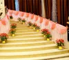 Fashion White Color Ice Silk Solid Table Skirt Wedding Table Skirting 20ft length Wedding party Decor Birthday Baby Shower supplie334s