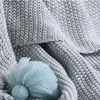 Nowa miękka bawełniana dzianiny koc do łóżek stałe kolor szydełka przędza barwiona barwiona sofa rzucać zimowe klimatyzacja