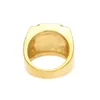 Mens Hip Hop Stones Rings Jewelry Gold Plated Diamond Large Stainles Steel Ring For Men314W