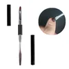 Poly Gel Dubbelhuvud Använd Nail Art Brush Draw Painting Black Pen för Nail Gel Polish Extension UV Gel Building Pen