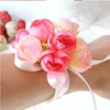 Groothandel Pols Corsage Bruidsmeisje Zusters Hand Bloemen Kunstzijde Kant Bruid Bloemen Voor Bruiloft Decoratie rekwisieten