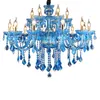 European modern living room lamp crystal chandelier candle lights bedroom hotel glass light fixtures