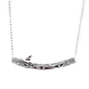 Compatibile con gioielli Pandora 925 Silver Bird curvo Bar collana per le donne dei pendenti di modo monili originali Charms
