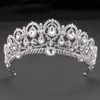 Coroa de noiva de luxo barata, mas de alta qualidade, cristais frisados, coroas de casamento roayal, véu de cristal, acessórios para cabelo pa1030896
