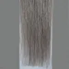 Cinza fita loira em extensões de cabelo humano 40 pcs prata cinza virgem cabelo reto pele de pele sem emenda amostras de extensão de cabelo para salão 100g