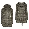 Giacche da donna 2022 Inverno Donna Kimono Bomber Giacca a vento Lunga oversize Army Camouflage Donna e cappotti Felpe con cappuccio