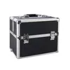 verkoop!!! 3-in-1 Draw-Bar Box Design Draagbare Diamond Style Makeup Case Black Opbergdozen Bins Home Storage Organisatie