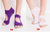 7 färger Toe strumpor Menwomen Terry Backless Quick-Dry Anti-Slip Cotton Pilates Ballett Bra Grepp Osynliga Silikon Strumpor Baby Socks
