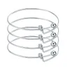 10 stks roestvrijstalen blank verstelbare expandeerbare draad armbanden armbanden voor DIY charme armband sieraden