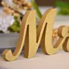 Milieuvriendelijke trouwtafel middelpunt decoratie gouden glitter Mr mevrouw houten brief bruiloft huwelijk foto foto cabine prop feest gunsten