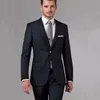 Utmärkt stil brudgum Tuxedos Två knapp Svart Notch Lapel Groomsmen Bästa Man Suit Mens Bröllopskläder (Jacka + Byxor + Tie) No: 1154
