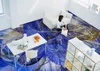 カスタム3D床タイル大理石テクスチャモザイク3D立体視壁紙自己接着3D床の壁紙壁紙