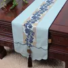 Jade Luxury Long Silk Satin Table Runner Wedding Dinner Party Table Decoration Rectangular Chinese Damask Table Cloth Runners 300 x 33 cm