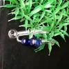 Pipe à fumer Mini narguilé bongs en verre coloré en métal en forme de charge multi-courbure Hulu Shaoguo