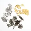 Variety Color 50pcs Filigree Wraps Metal Connectors Crafts for Jewelry Making Earring DIY Accessories Charm Pendant