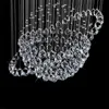 Rodada moderna K9 Cristal Chandelier Iluminação Raindrop Luz Luz de Teto Luzes Luzes Luzes Luminárias Hotel Villa Crystals Ball Forma Lamp