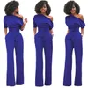 Jumpsuit feminino sexy macacão de verão meia manga deve macacões macacões sólidos bodycon elegante bodysuit larga legging calças