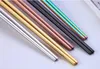 Glänsande titanpläterade ätpinnar Anti Scalding High-Grade 304 Rostfritt Stål Rainbow Golden Black Square Chopsticks