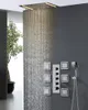 Badkamer Douche Combo Kraan Mixer Set Grote Waterstroom Doucheklep Regenwaterval LED Douchekop