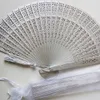 Personalized Wedding Favors sliver wood wedding hand fans with organza bag bridal shower door gifts party favor 50pcs lot wholesal8567460