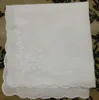 Set mit 12 Heimtextilien-Handtüchern, weißen Baumwoll-Hochzeitstaschentüchern, Damen/Damen-Taschentüchern