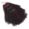 Kort 12-tums Vävar Hårbunt 4PCS Weft Hair 2st Clip i 1st Stängning 1 st frans En huvud Syntetisk Braiding Crochet Hair Extensions