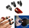 4 stks / set Celluloid 1 Thumb + 3 Finger Guitar Picks Gitaar Plectrums-huls voor akoestische elektrische basgitaar
