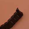 Keramic Watch Band -Gurt Solid Link Armband Fit Gear S3 Men Armband 22 mm polierter schwarzer Uhrbänder neue gebogene Enden 20173060222