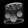 Moderne LED Plafonniers Pluie Goutte Ovale K9 Cristal Lustre Éclairage pour Salon Salle À Manger Chambre Lighs Luminaire L31.5 "* W15.8"