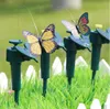 Divertidos juguetes solares que vuelan mariposas revoloteando colibríes pájaros voladores de Color aleatorio para decoración de jardín c572
