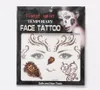 Susto noite Rosto Olho tatuagem Etiqueta Do Tatuagem Temporária Adesivo À Prova D 'Água Auto Adesivo de Halloween Cosplay Partido Maquiagem Body Art