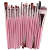 Makeup Brushes Kit Eyeshadow Eyeliner Eye Lashes Lip Foundation Power Cosmetic Make Up Brush Beauty Blandning Verktyg 15st / Set DHL