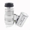 Mikroskop 45X jubiler Lupa Biżuteria Lupki Mini Mikroskopy Kieszeniowe Mikroskopy z LED Light + Skórzany Etui Lupy MG10081