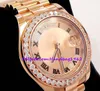 Męskie zegarki Prezydent Daydate 41 mm 218235 18K Rose Gold Diamond Bezel Dress Styles BoxPapers7160046