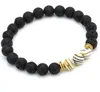 8mm Lava Natural Stone Beads Charms Bracelets Colorful Stone Beaded Strand agate Bracelet Fashion Bangle Jewelry Accessory