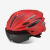 Casco da bicicletta da uomo in 5 colori con 2 lenti per mountain bike da esterno Casco da ciclismo da donna modellato integralmente con vetro K80 Plus.