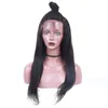 Natural Black Lace Frontal Human Hair Wigs Pre zepsuty 130% Gęstość Brazylijski Yaki 360 Koronki Czołowe Wig Brazylijski Remy Hair