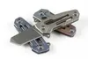 Högkvalitativ 3 Hantera färger Mini Liten Flipper Folding Kniv D2 Stone Wash TANTO BLADE TC4 Titanlegering Hantera EDC-redskap