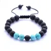 3 stijlen natuurlijke turquoise zwarte lava stenen kraal weven parfum armband aromatherapie essentiële olie diffuser armband voor vrouwen mannen sieraden