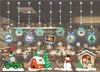 عيد الميلاد الديكور نافذة زجاج ملصقات مرح سانتا كلوز سنو بولي كلوريد الفينيل قابلة للإزالة الجدار ملصق ل عيد الميلاد المنزل الشارات