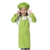 3шт/комплект дети кухня талии 12 цветов детские фартуки с рукавами и шеф-повар шляпы для покраски приготовления выпечки